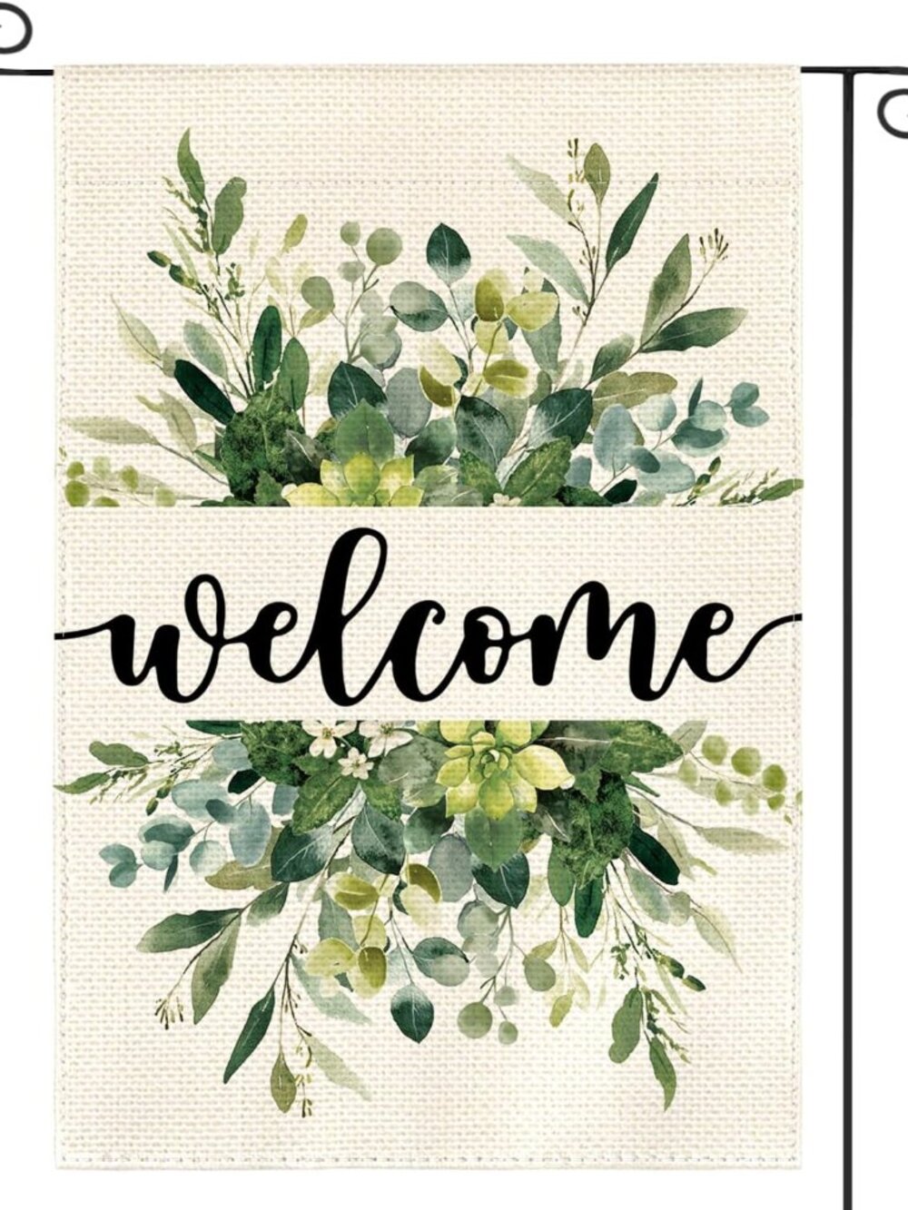 Summer Floral Welcome Garden Flag Outside 12x18 Inch